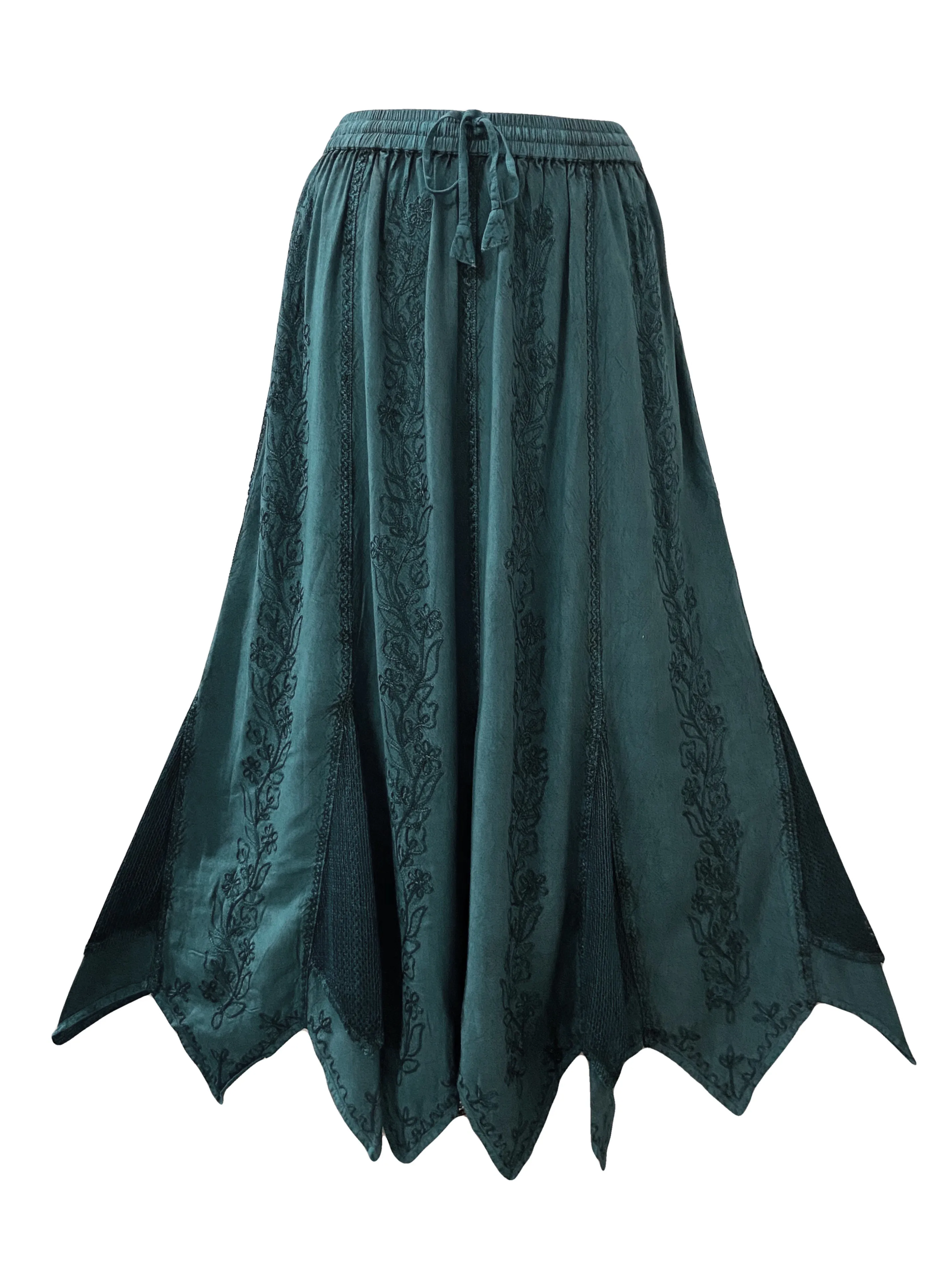 714 Skt Bohemian Gypsy Asymmetrical Hem Rayon Netted Skirt
