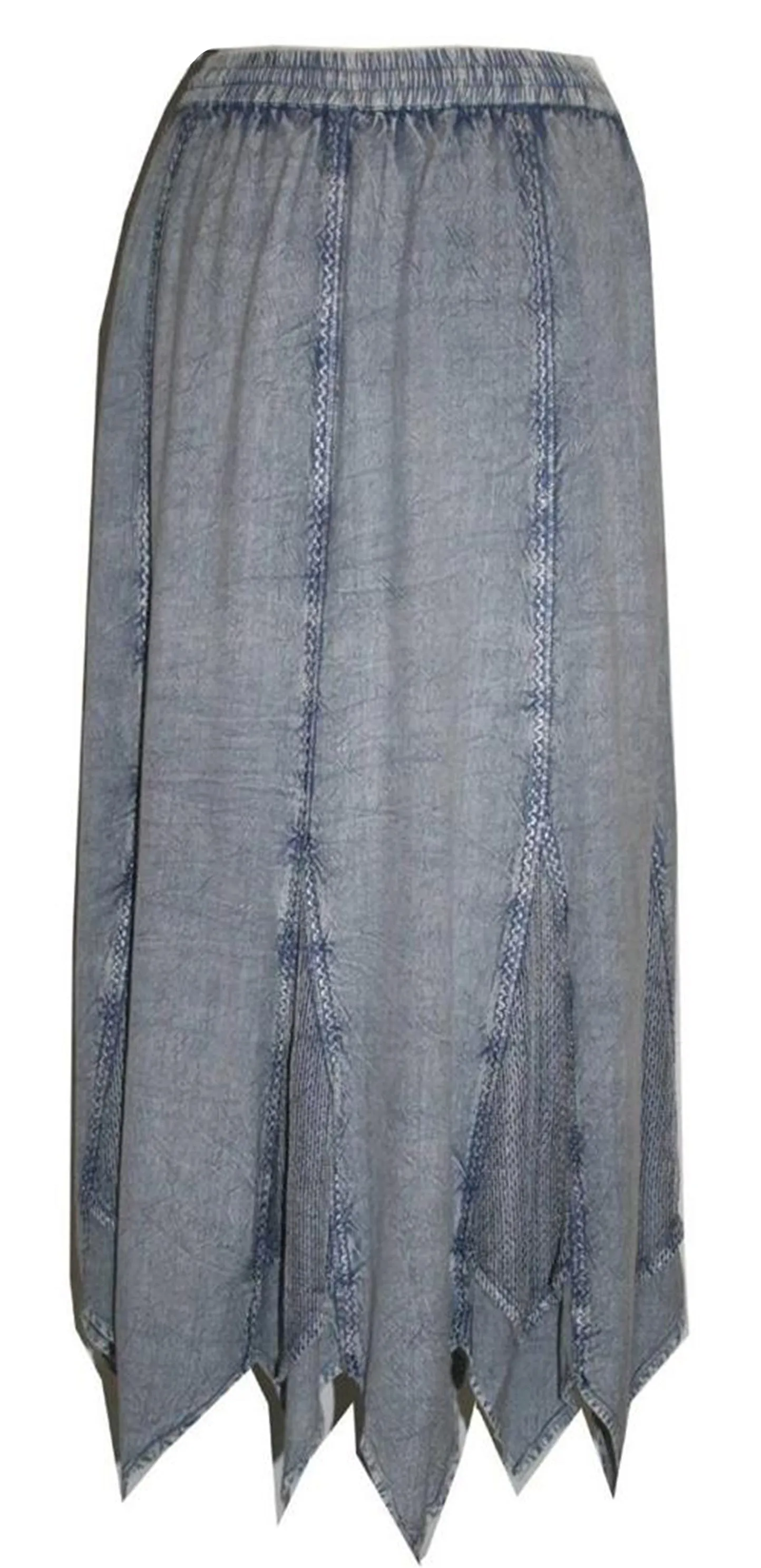 714 Skt Bohemian Gypsy Asymmetrical Hem Rayon Netted Skirt