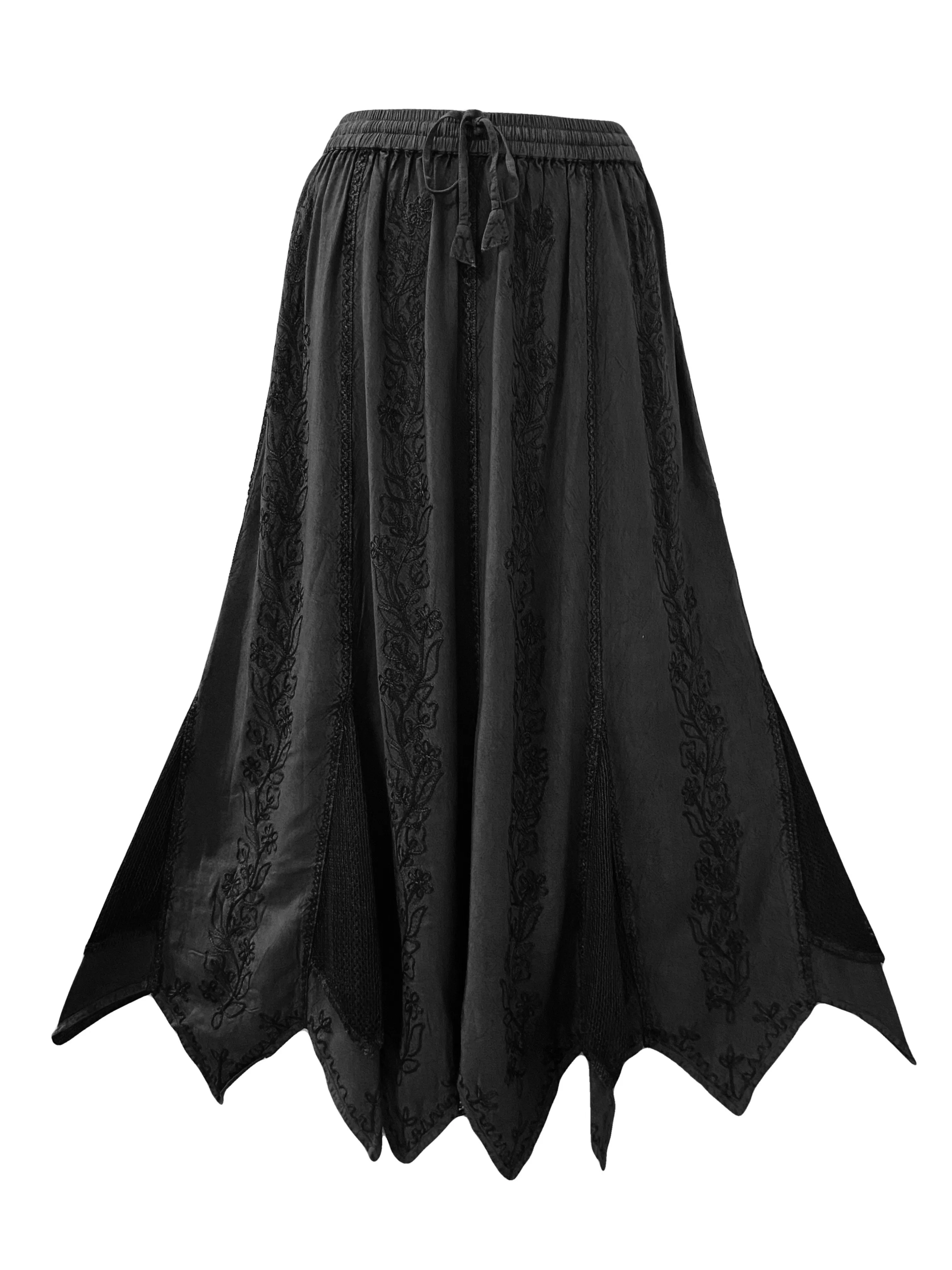 714 Skt Bohemian Gypsy Asymmetrical Hem Rayon Netted Skirt