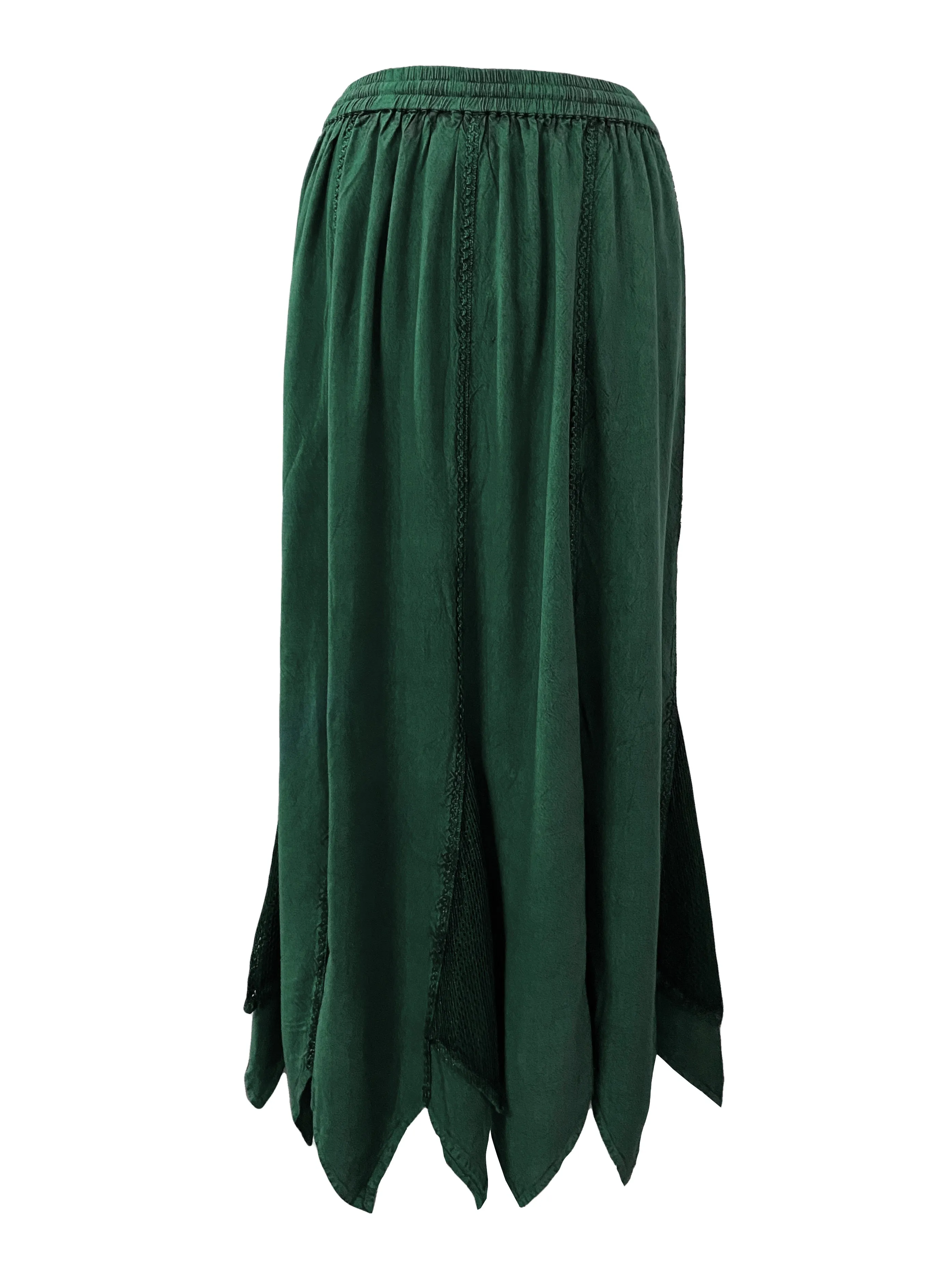 714 Skt Bohemian Gypsy Asymmetrical Hem Rayon Netted Skirt