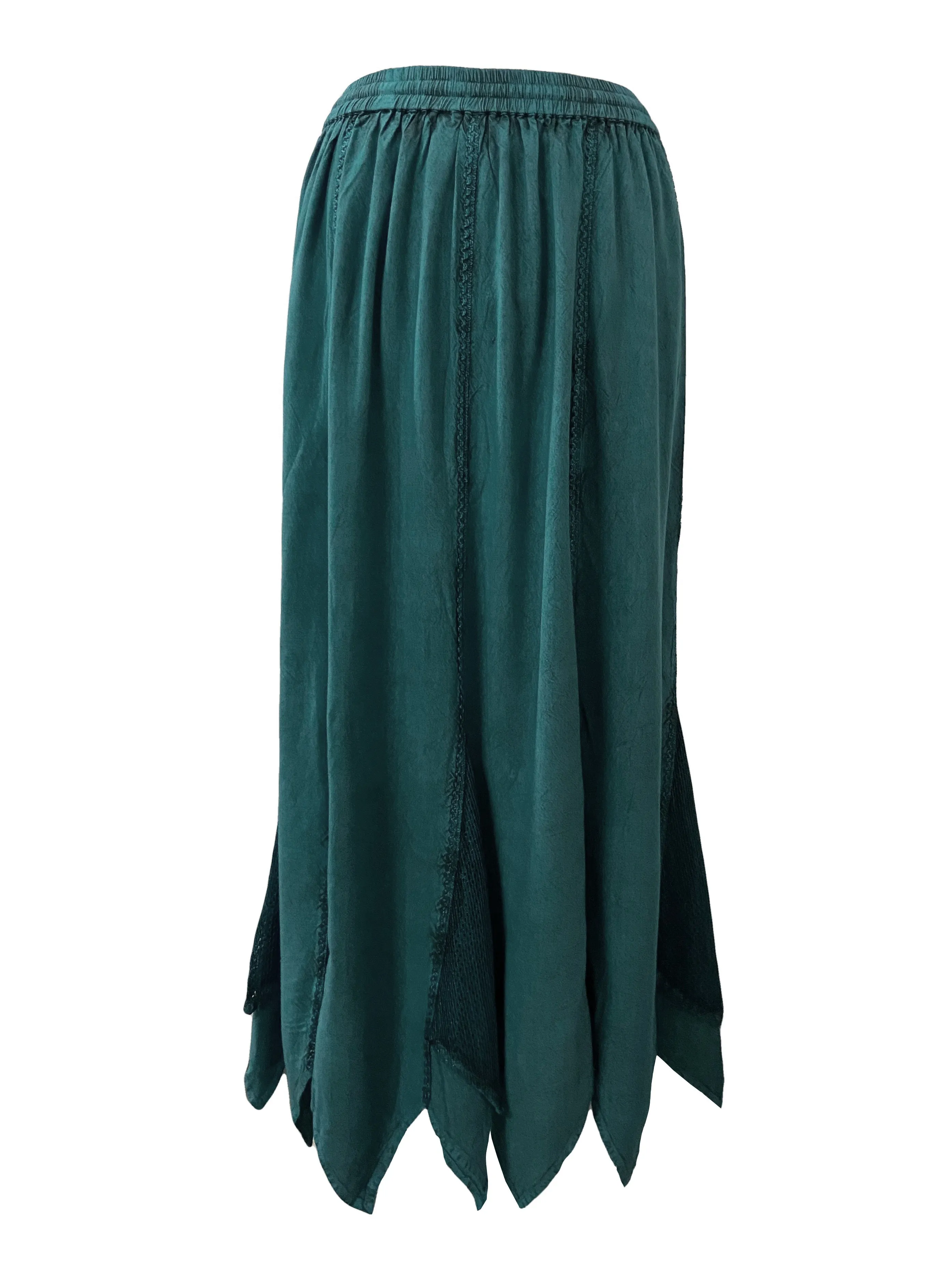 714 Skt Bohemian Gypsy Asymmetrical Hem Rayon Netted Skirt