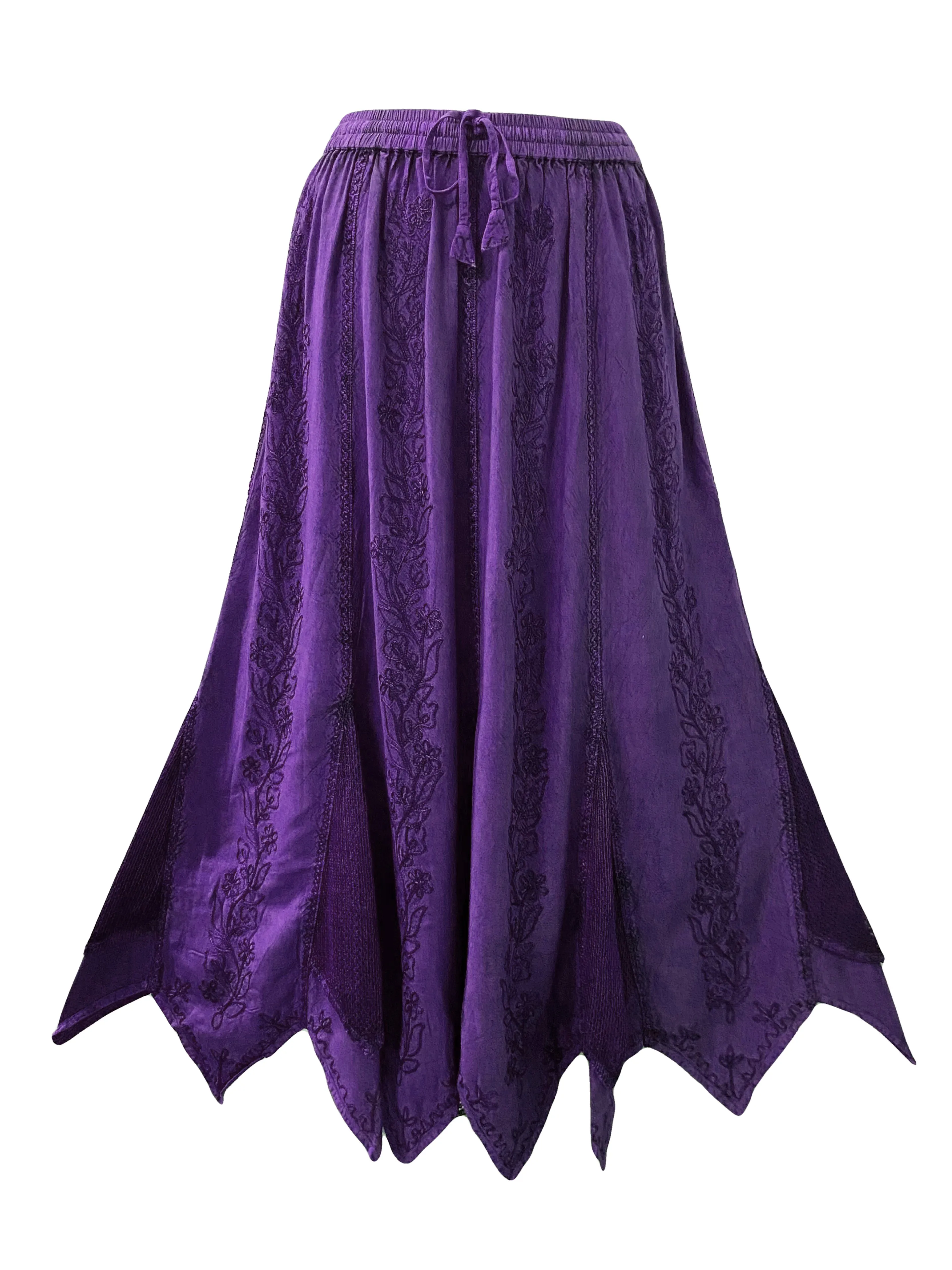 714 Skt Bohemian Gypsy Asymmetrical Hem Rayon Netted Skirt