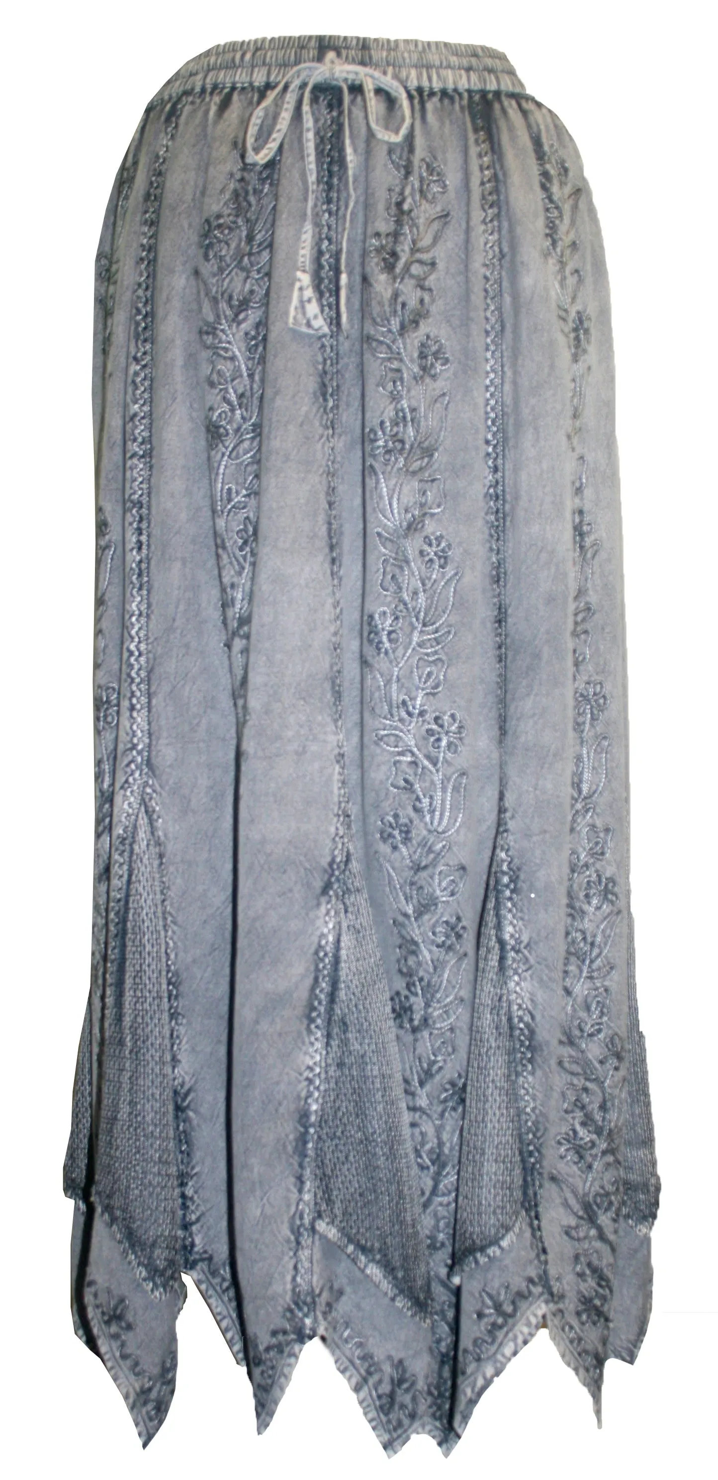 714 Skt Bohemian Gypsy Asymmetrical Hem Rayon Netted Skirt