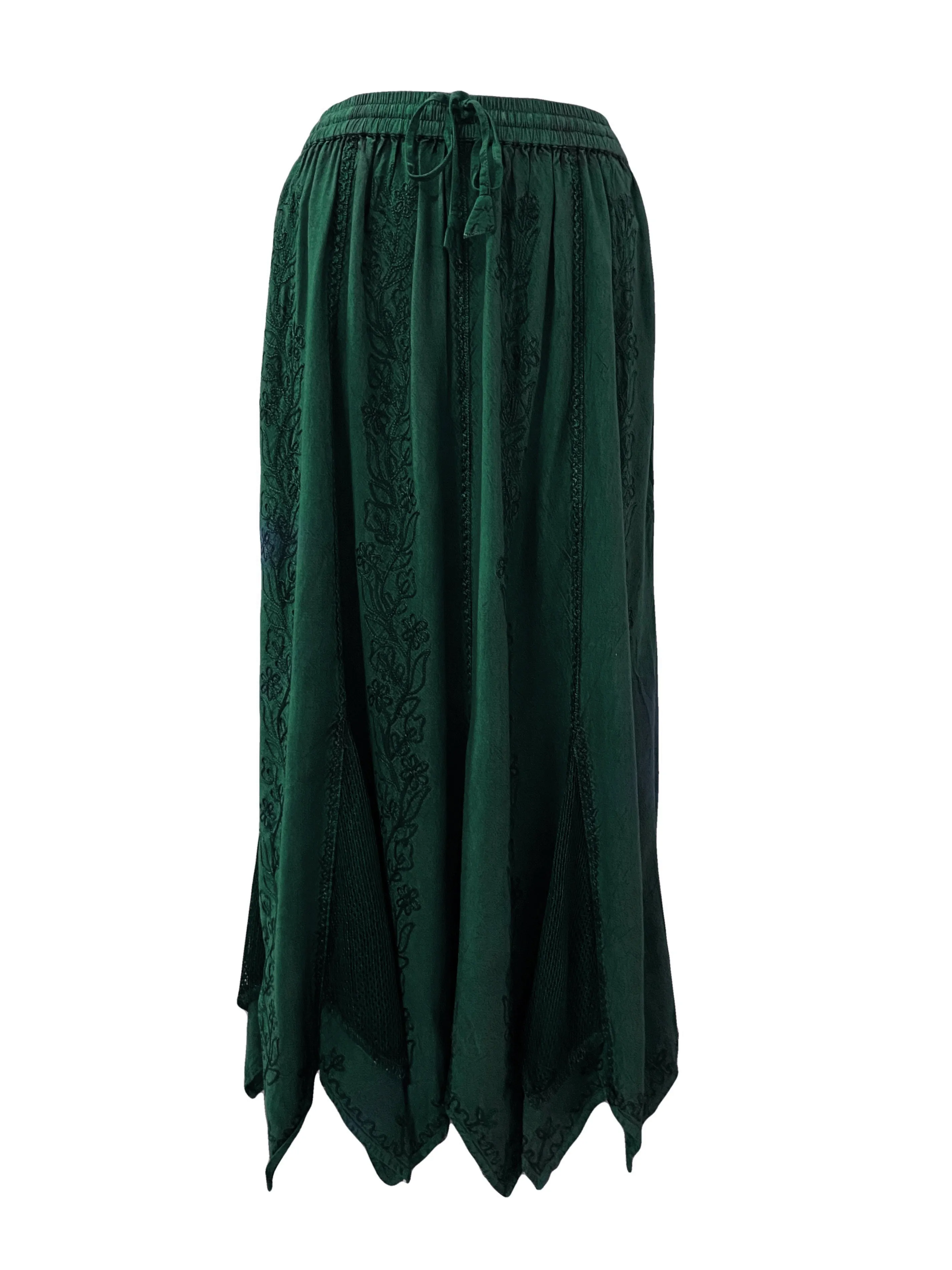 714 Skt Bohemian Gypsy Asymmetrical Hem Rayon Netted Skirt