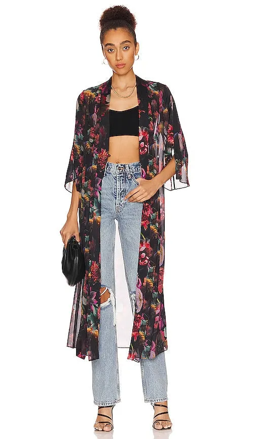 ALLSAINTS Elsa Ahiahi Kimono in Black