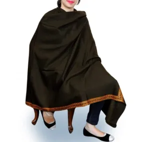 Amazing Green Colour New Look With High Quality Pashmina Needle Work Shawl