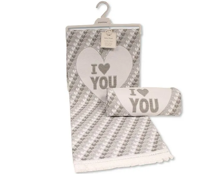 Baby Acrylic Hanger Shawl - I Love You - Bw-110-415