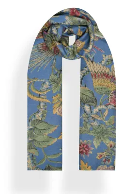 Bird Print Stole in Shahbano Twill