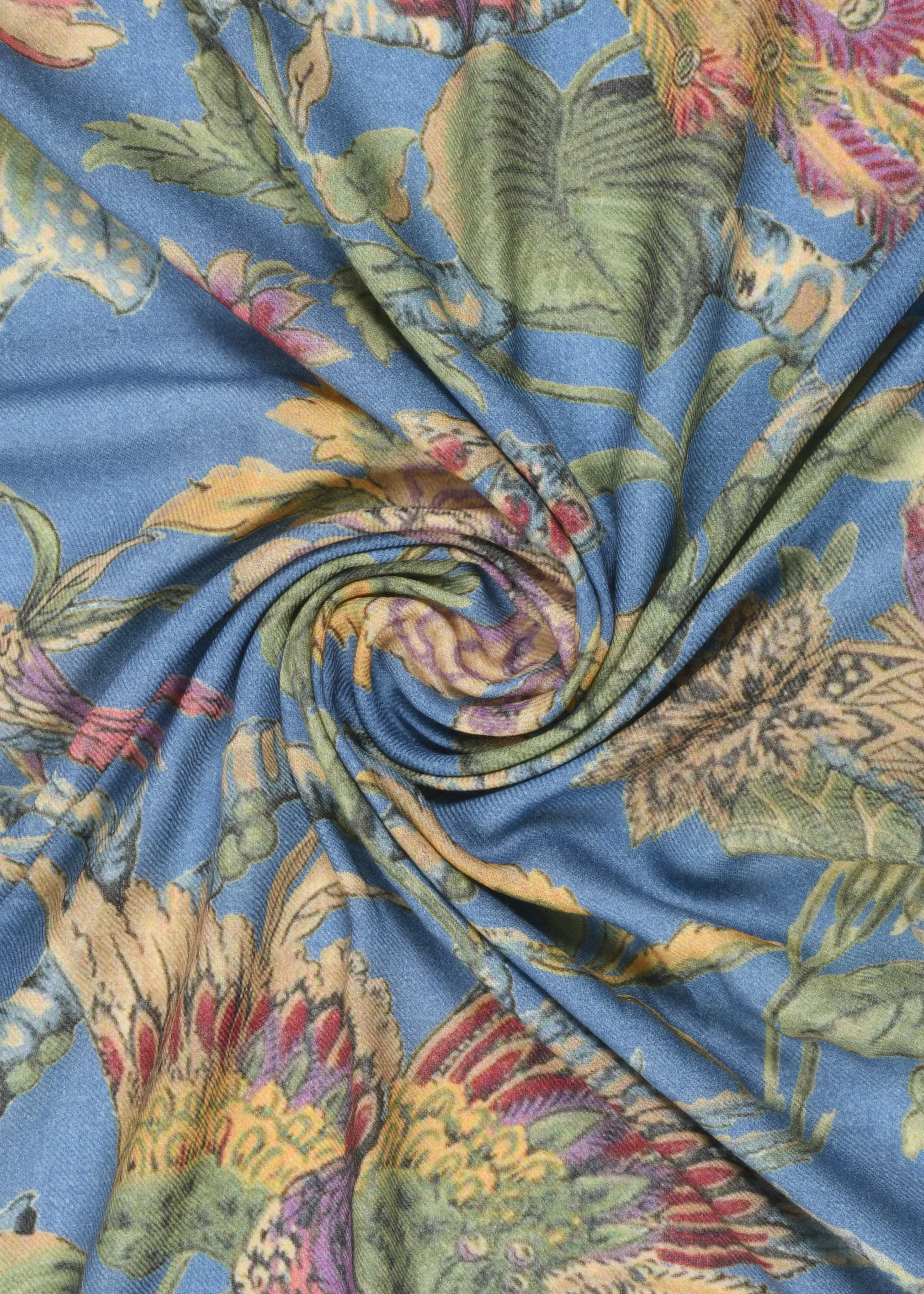 Bird Print Stole in Shahbano Twill
