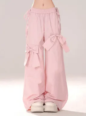 Bow Pants Pinky Loose Big Sweet