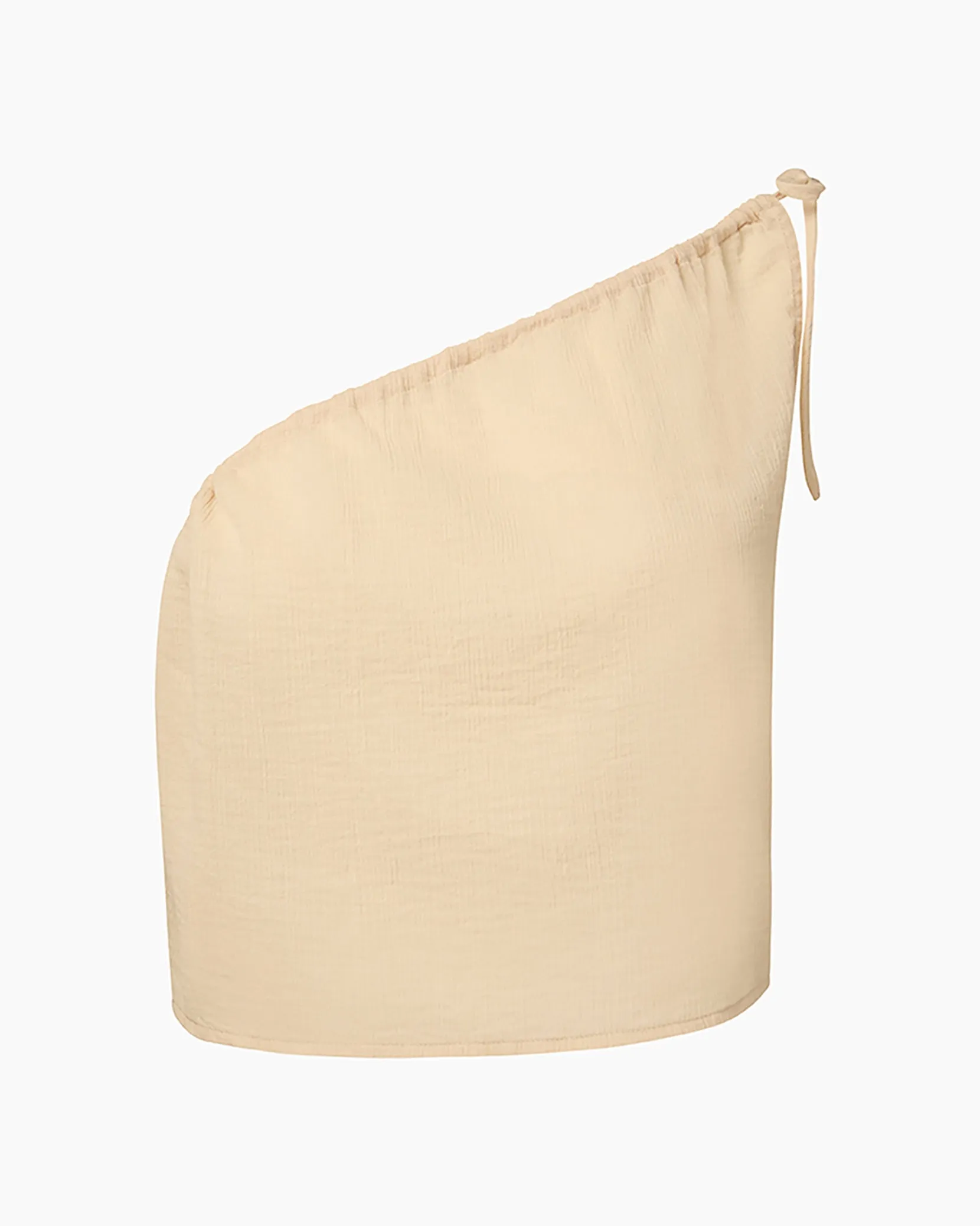 Crinkle Gauze One-shoulder Top