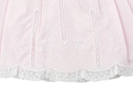Feltman Brothers 6564 Newborn Baby Girls Slip Dress with Lace - Pink