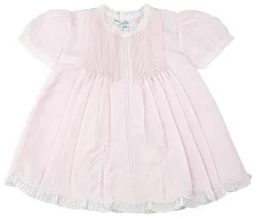 Feltman Brothers 6564 Newborn Baby Girls Slip Dress with Lace - Pink