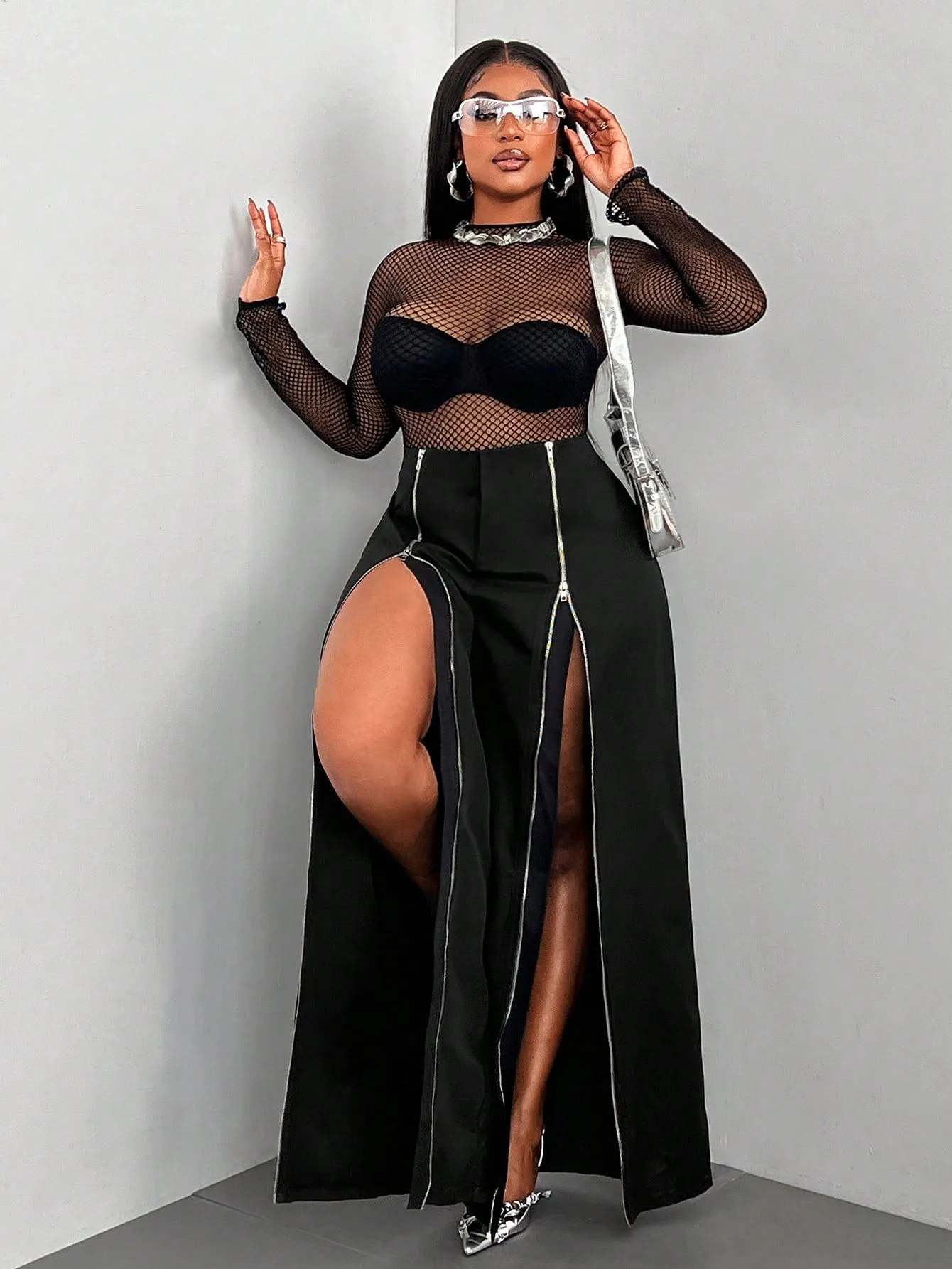 Front Zipper Loose Pants