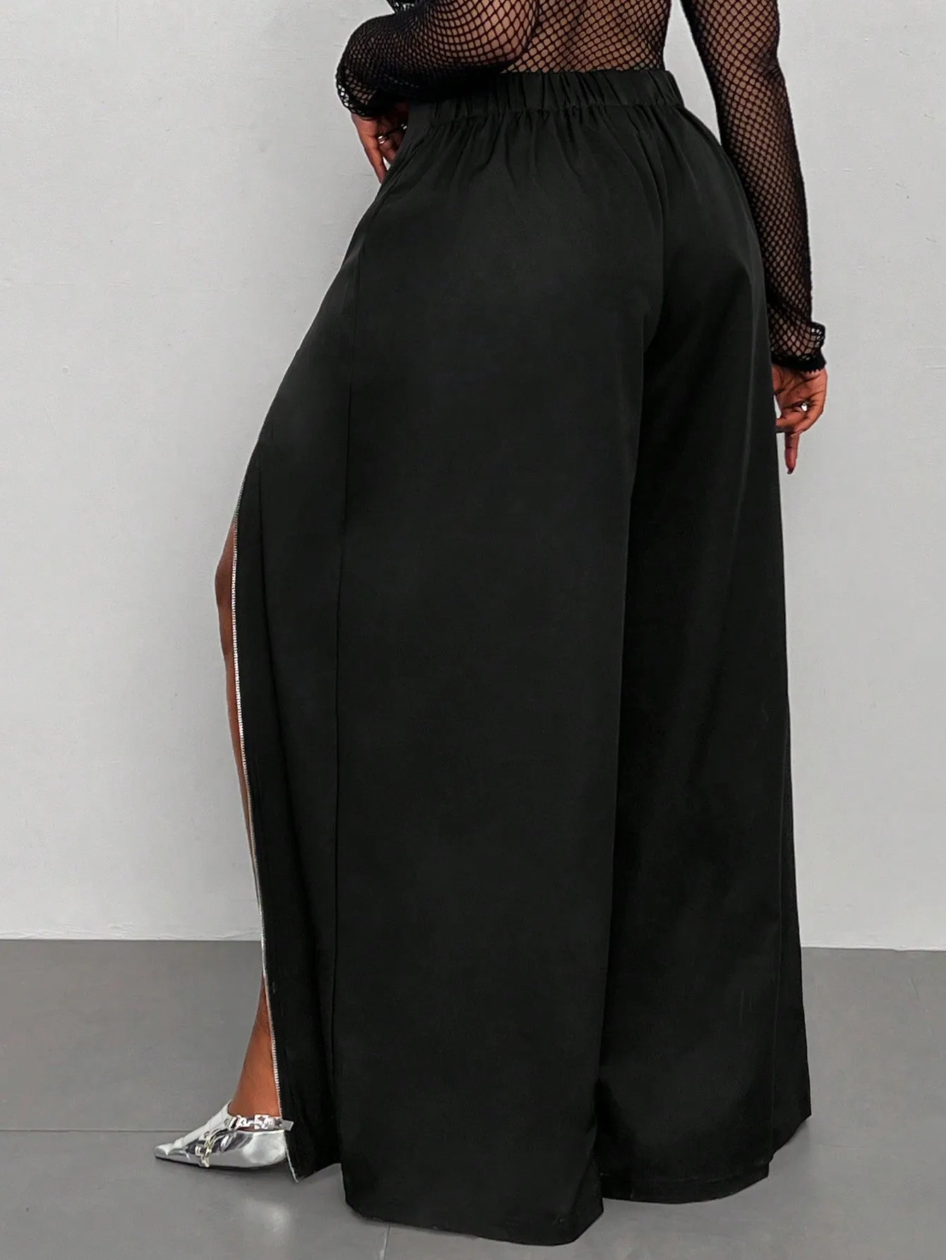 Front Zipper Loose Pants