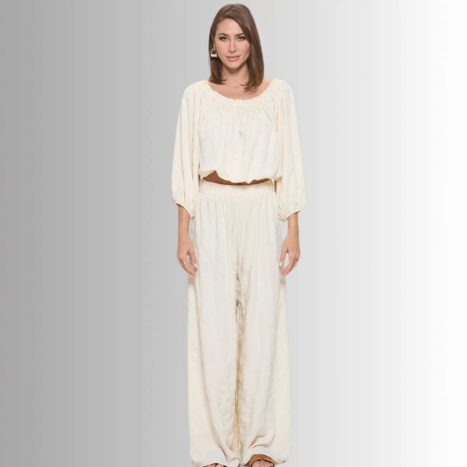 Hamptons Textured Palazzo Pants