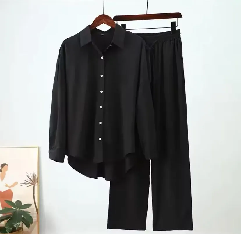 Holiday Wide Leg Pants Set Two Piece Set B 111860