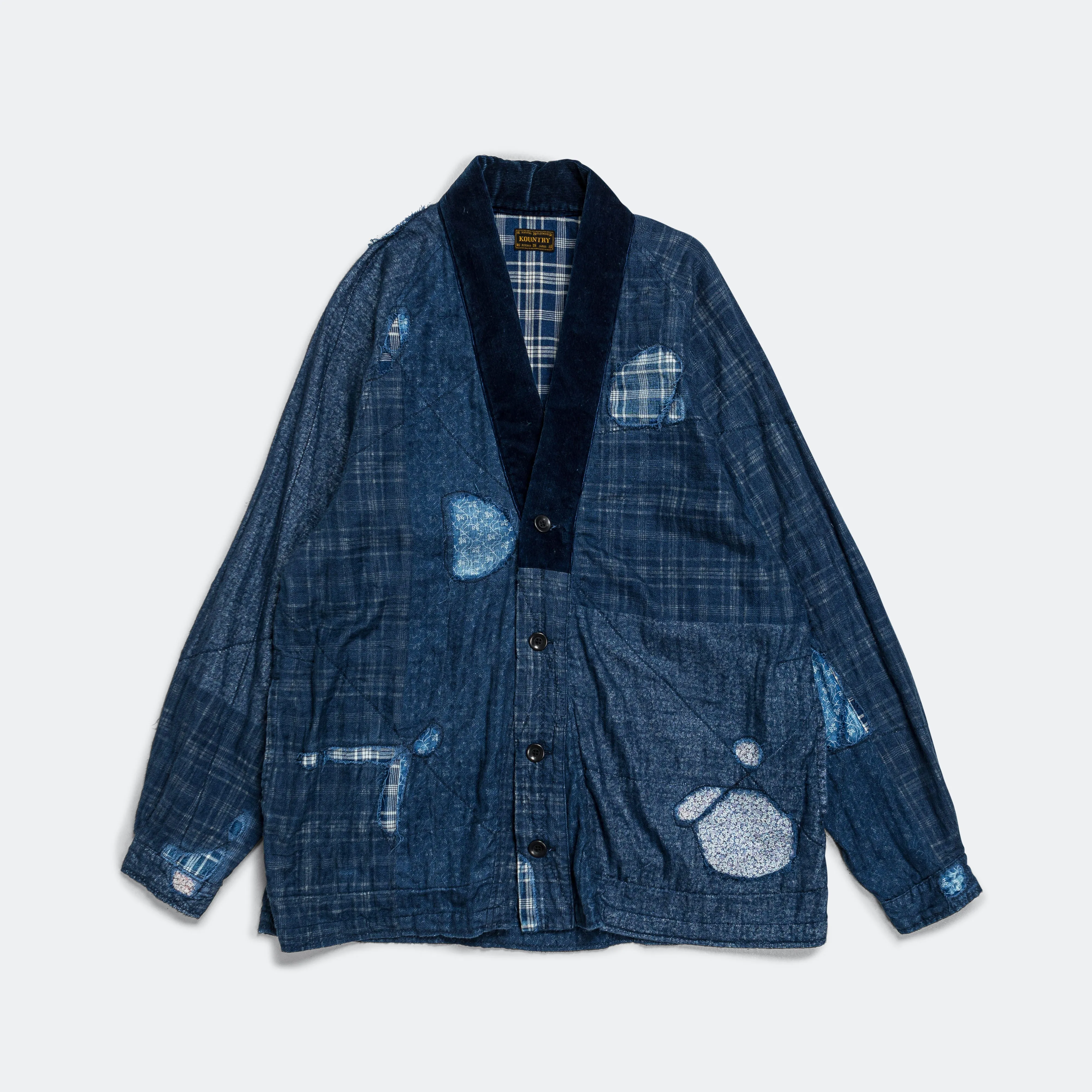 IDG Patchwork NORA-DOT TIGER JUDDBHAN Shirt - Indigo