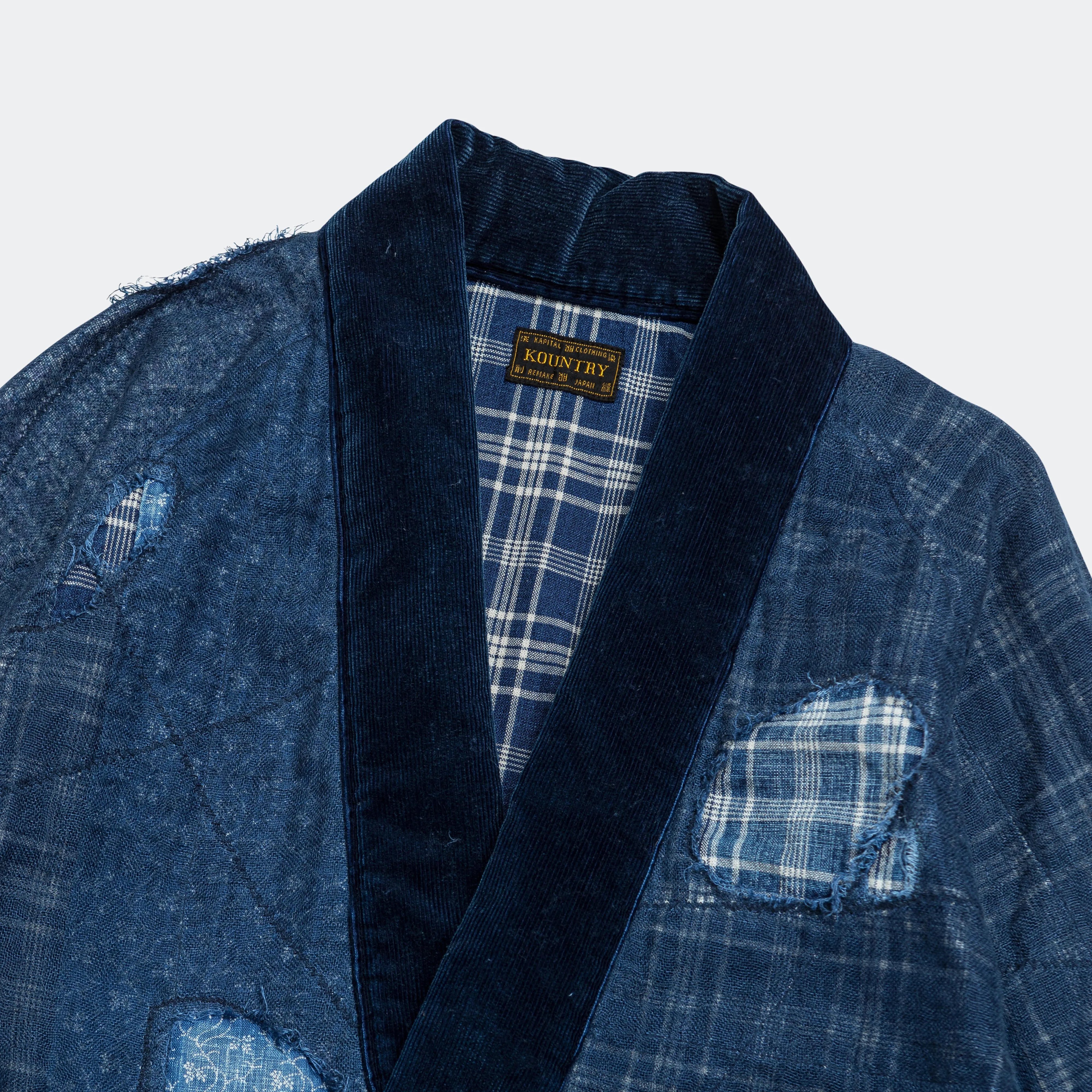 IDG Patchwork NORA-DOT TIGER JUDDBHAN Shirt - Indigo