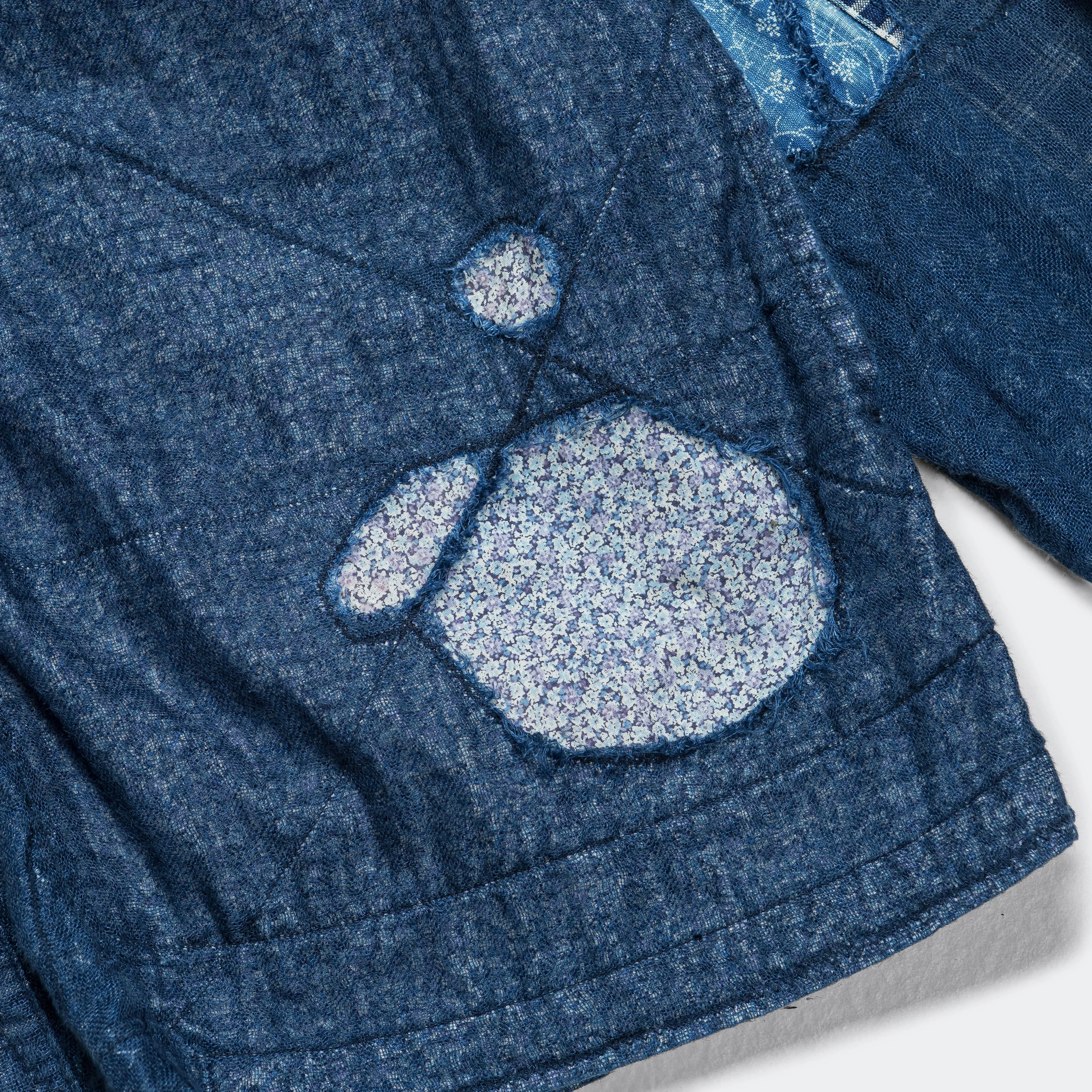 IDG Patchwork NORA-DOT TIGER JUDDBHAN Shirt - Indigo