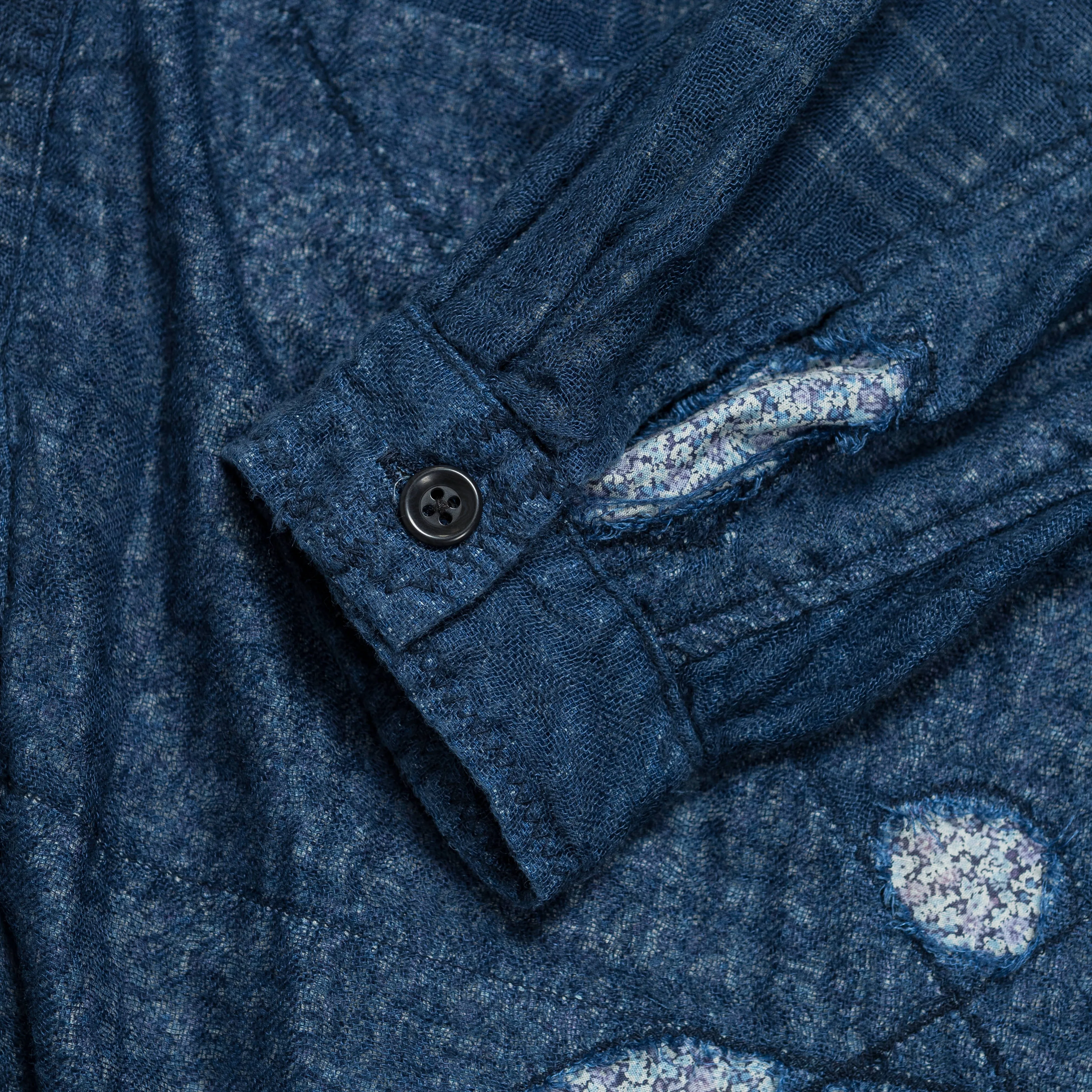 IDG Patchwork NORA-DOT TIGER JUDDBHAN Shirt - Indigo
