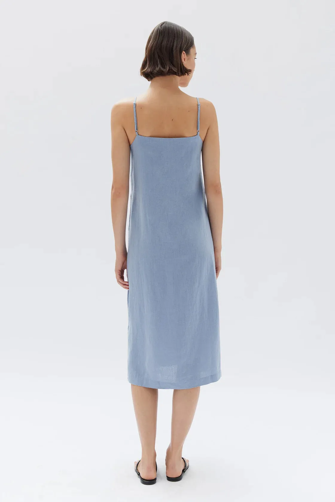 LINEN SLIP DRESS | GLACIAL