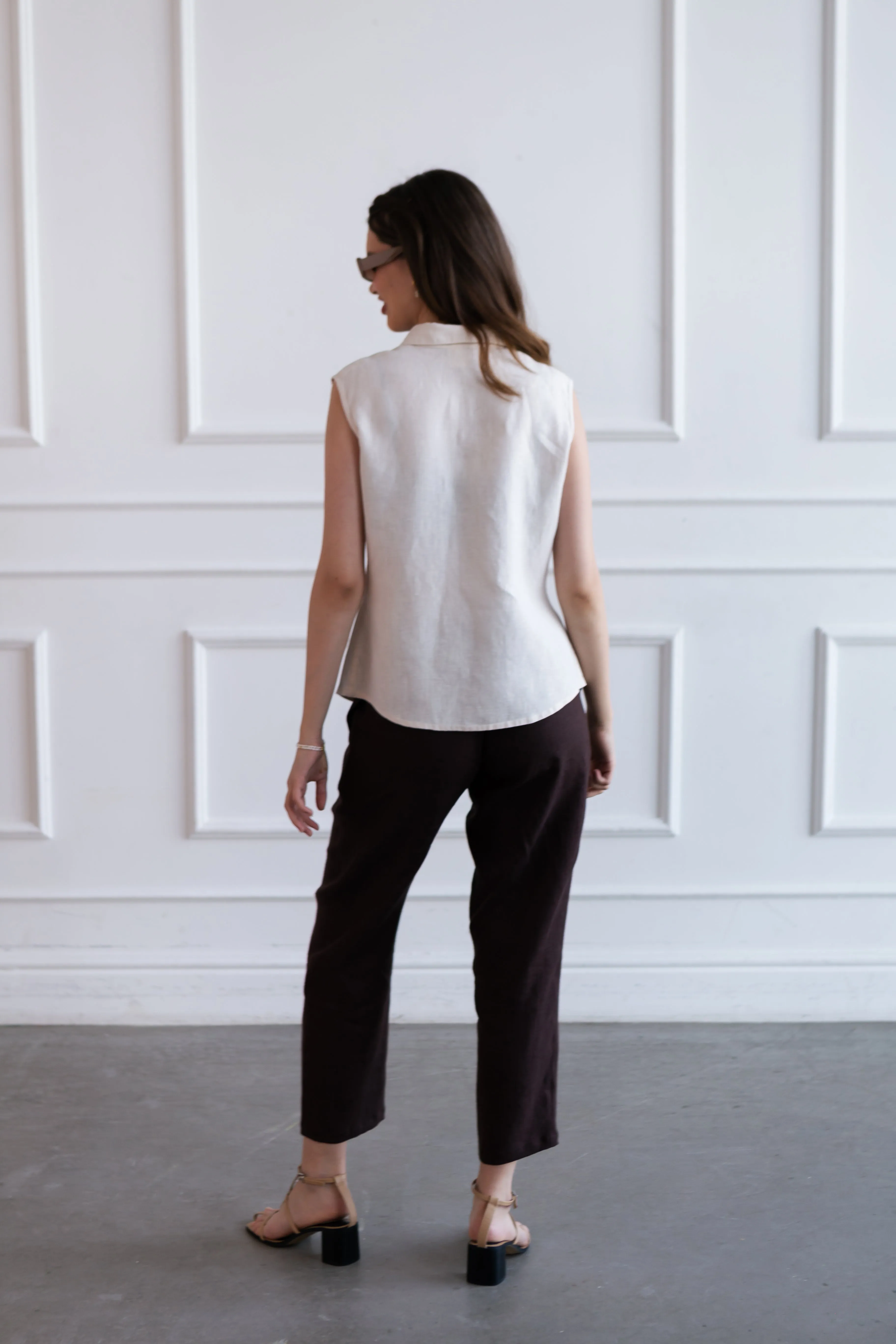 Linen Tapered Pants BARBARA