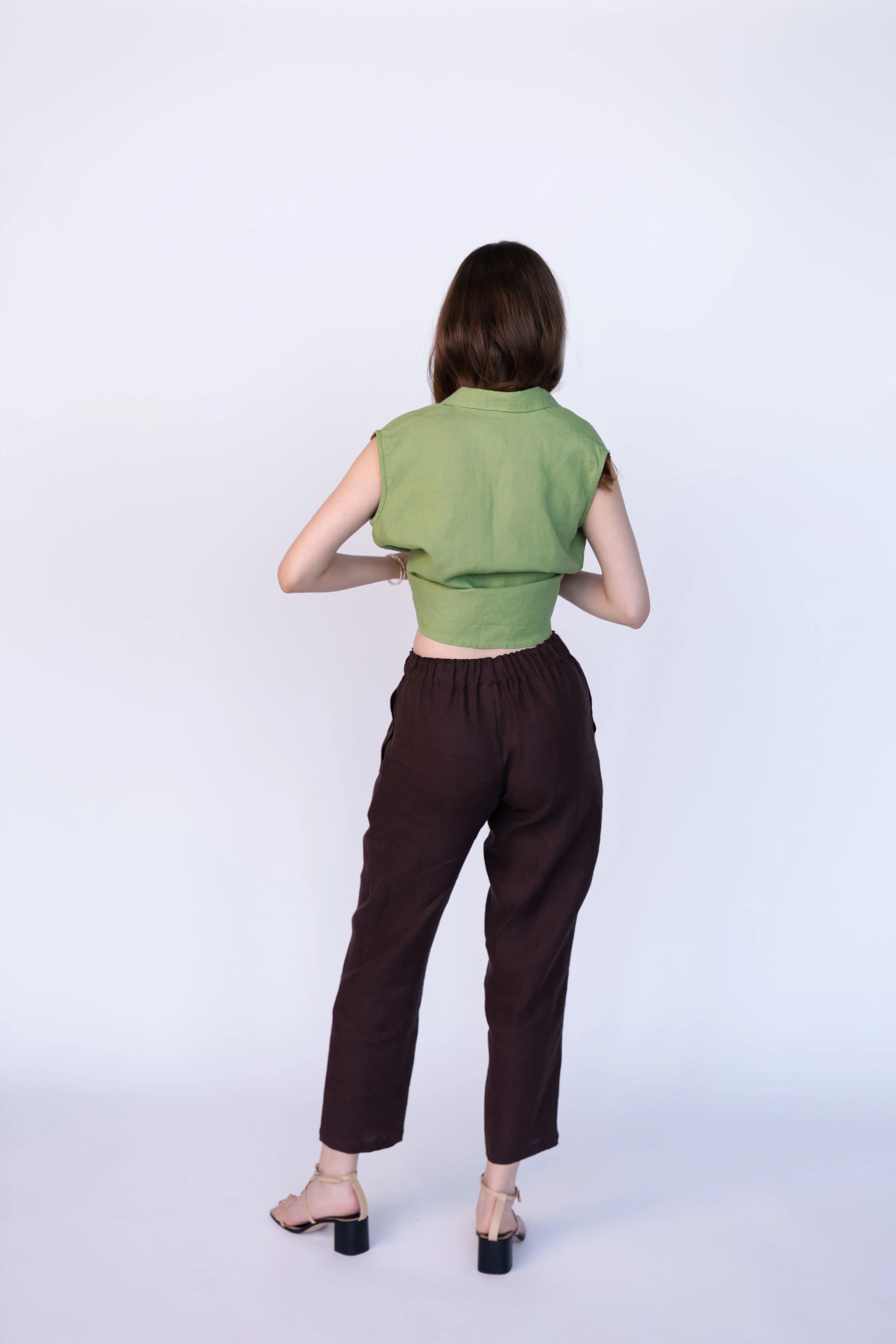 Linen Tapered Pants BARBARA