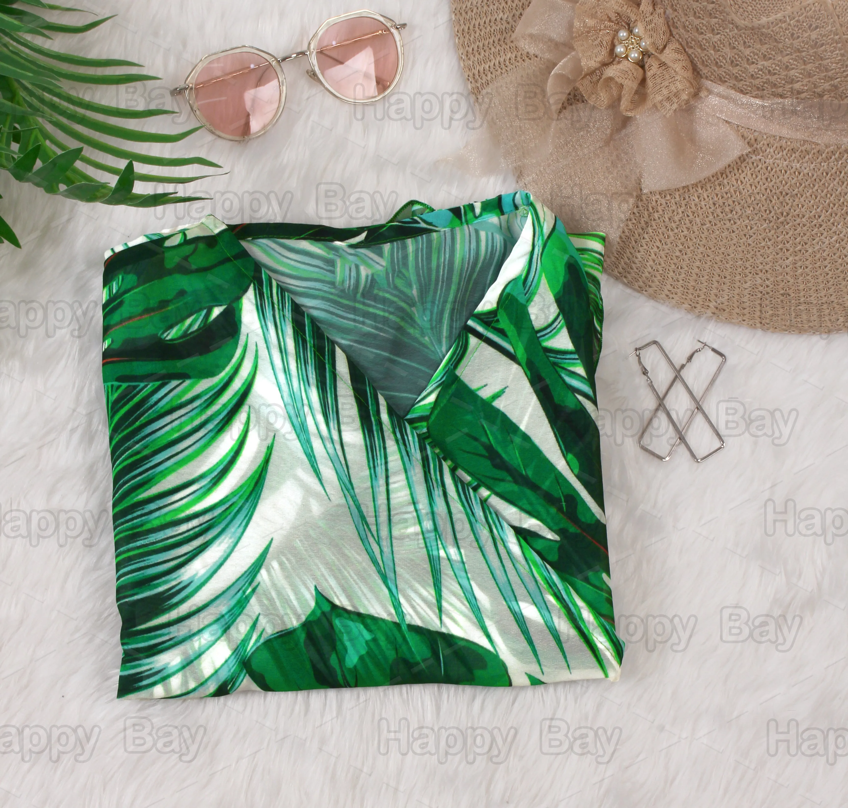 Monstera Leaves Kimono For Women