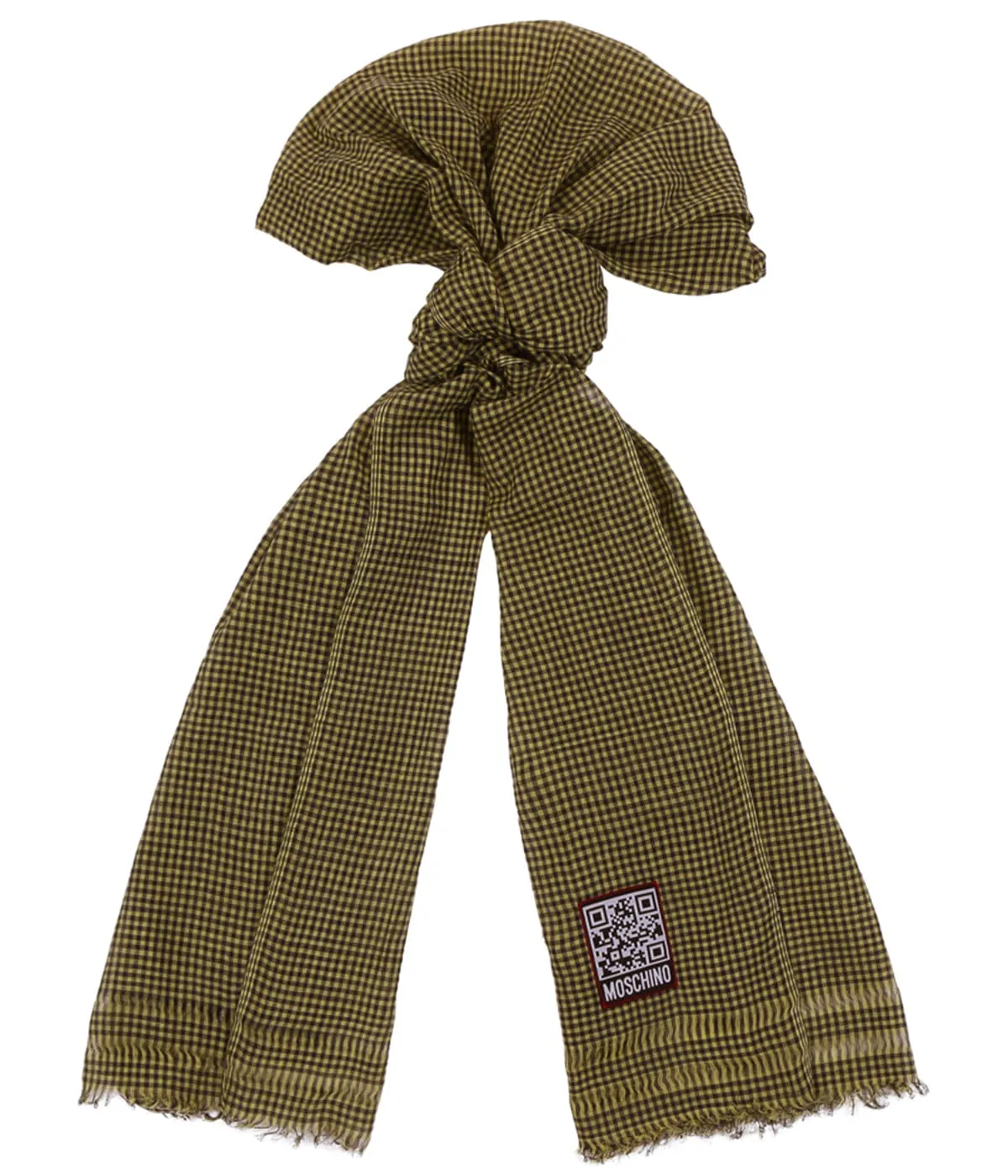 Moschino SCR11242/1 Yellow/Black Checkered  Scarf