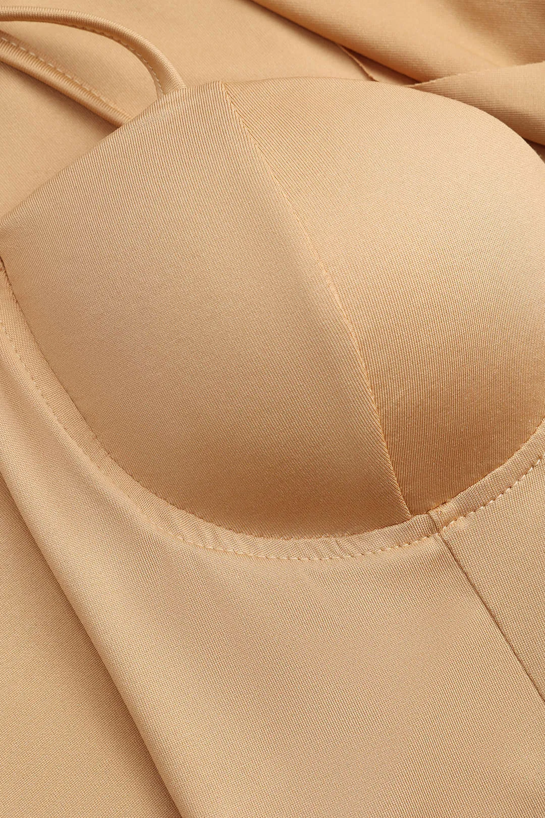 Ruched Bustier Slip Maxi Elbise