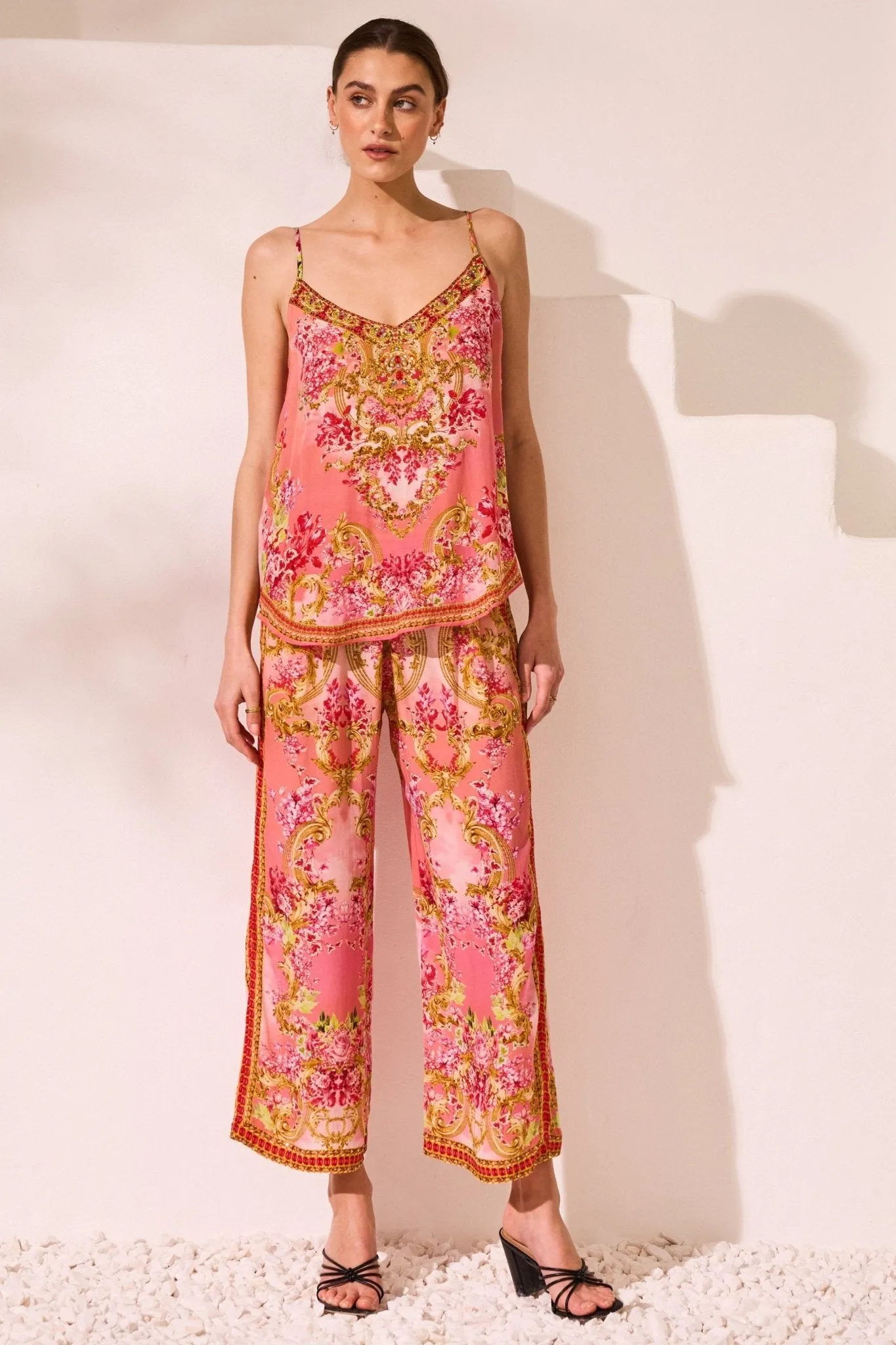 Summer In Pink Palazzo Pants