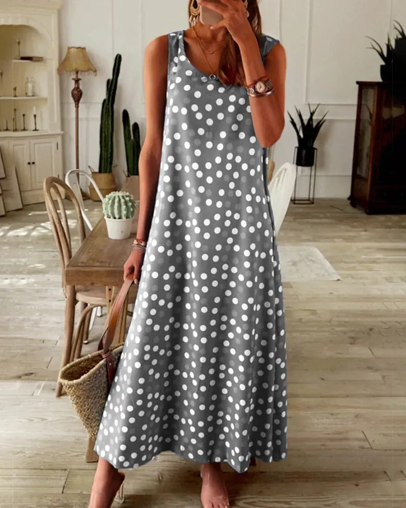 TastyHottie - Polka-dot print slip dress