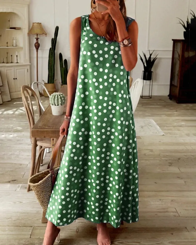 TastyHottie - Polka-dot print slip dress