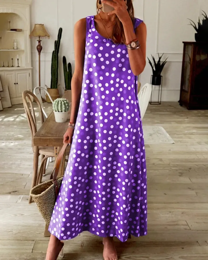 TastyHottie - Polka-dot print slip dress