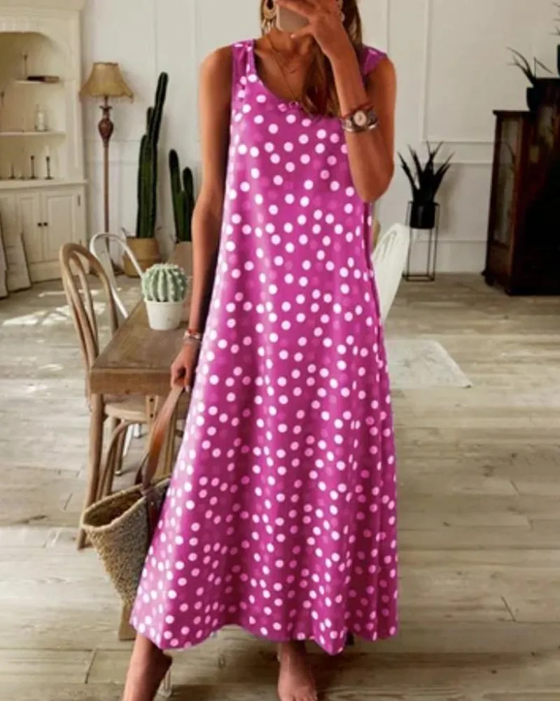 TastyHottie - Polka-dot print slip dress
