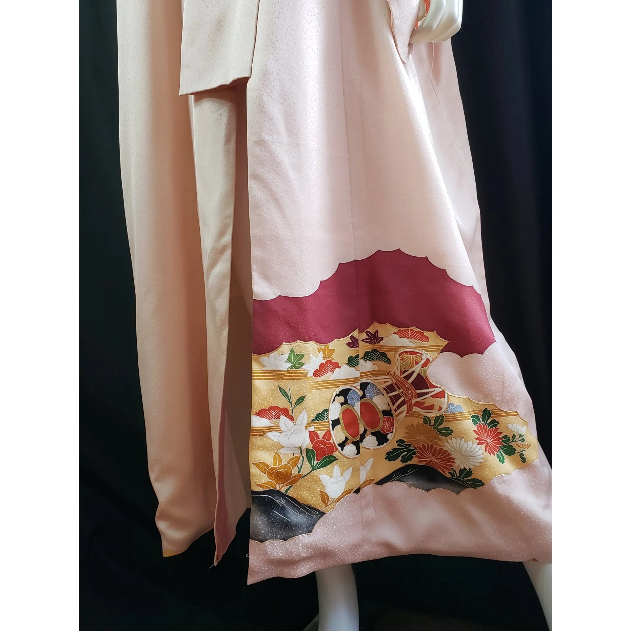 Vintage Japanese Silk Kimono O/S