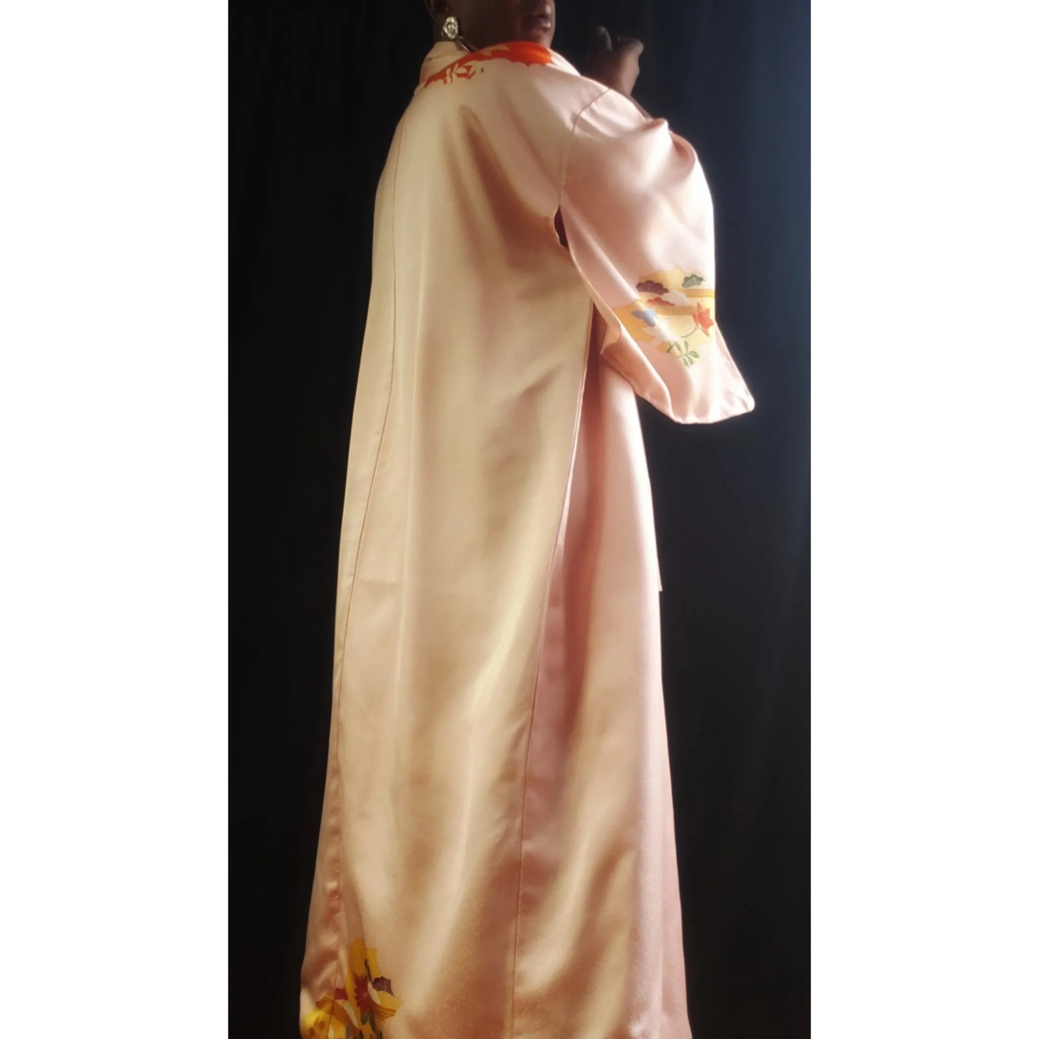 Vintage Japanese Silk Kimono O/S