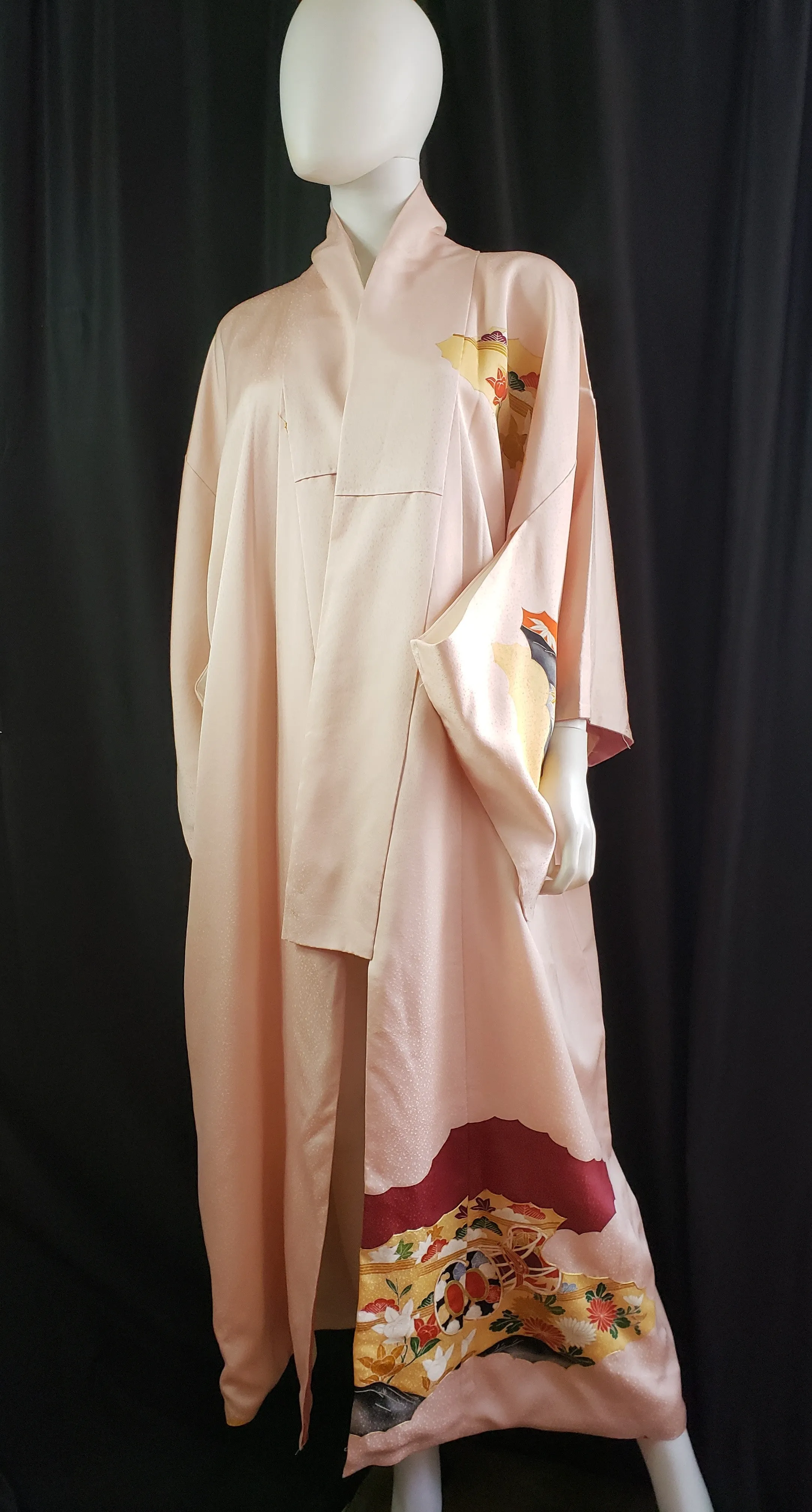 Vintage Japanese Silk Kimono O/S