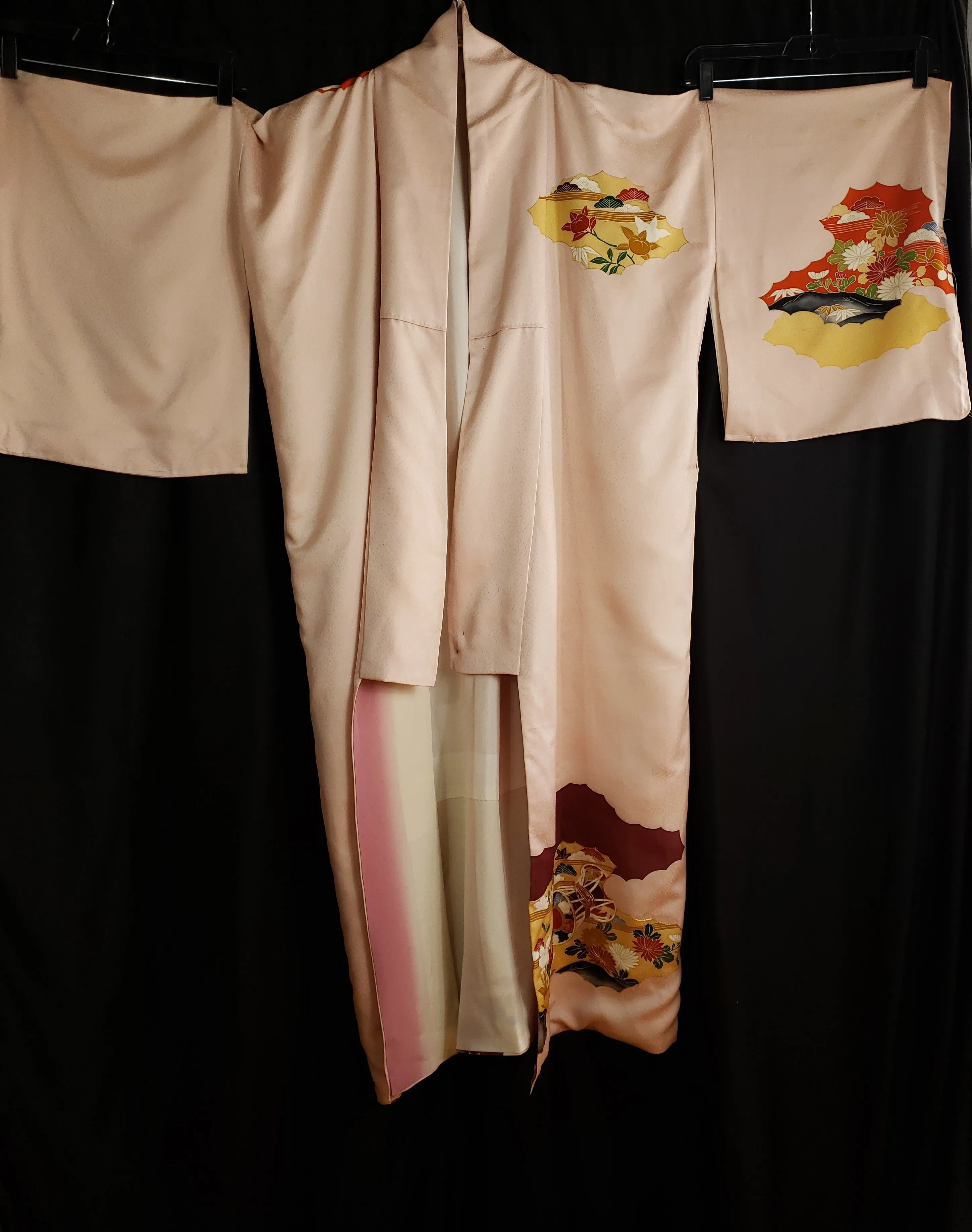 Vintage Japanese Silk Kimono O/S