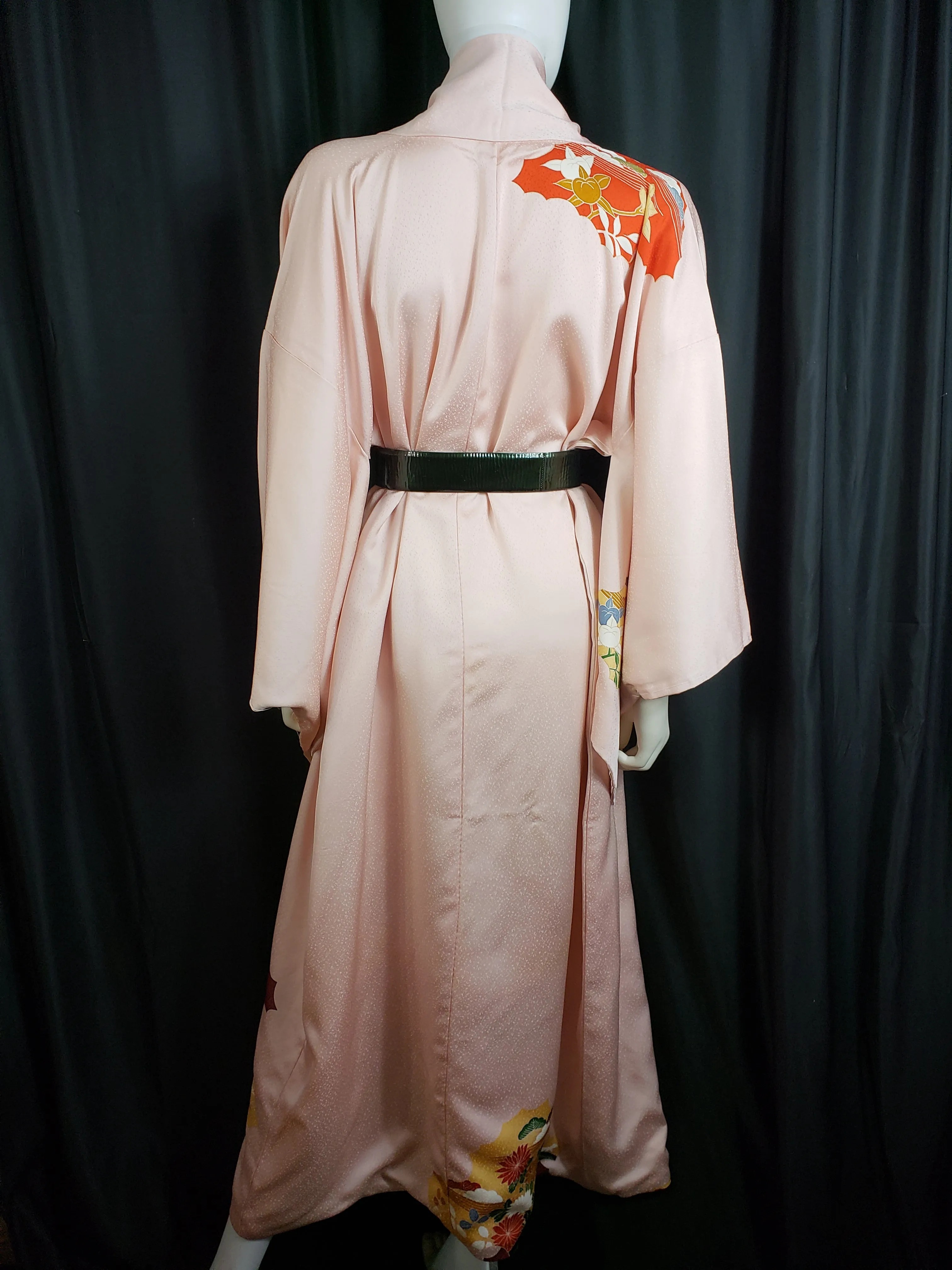 Vintage Japanese Silk Kimono O/S