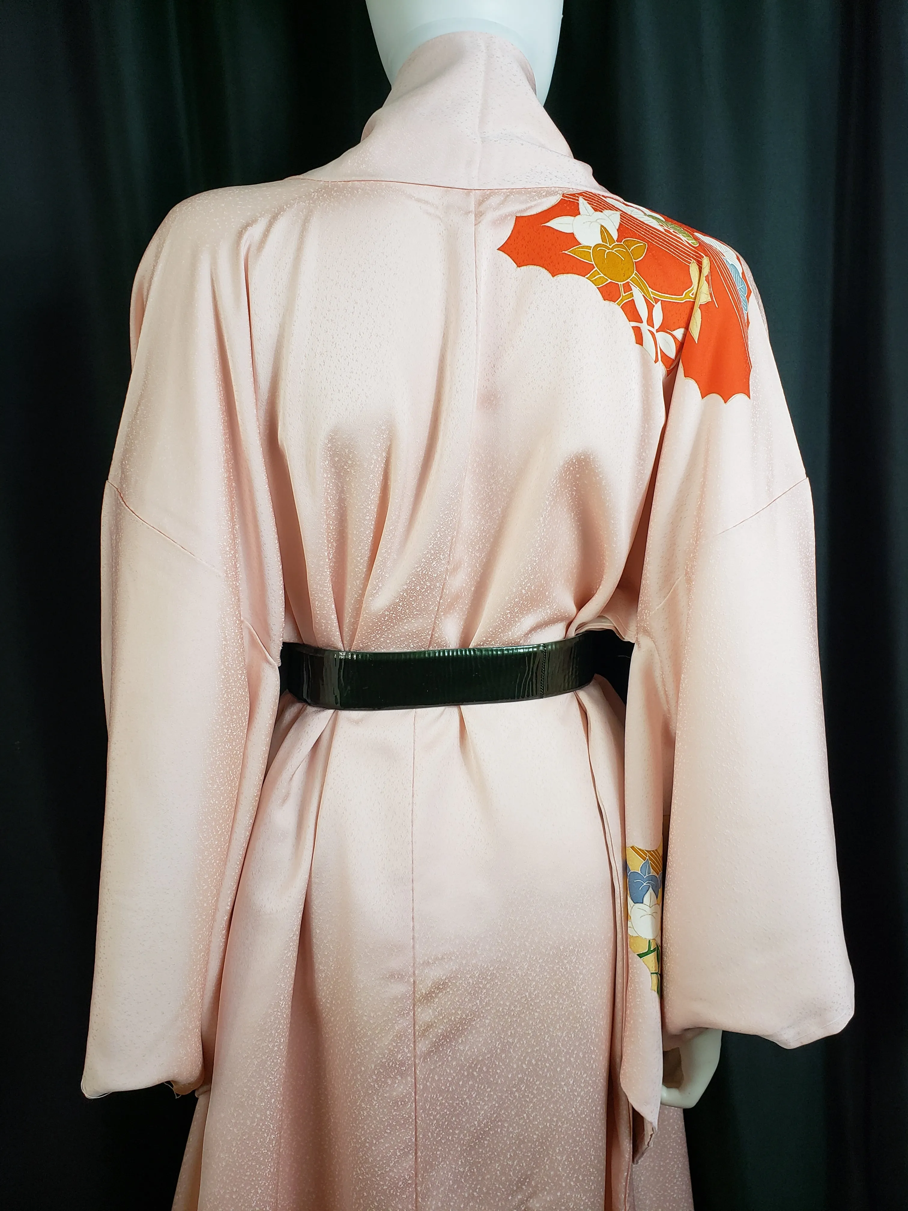 Vintage Japanese Silk Kimono O/S