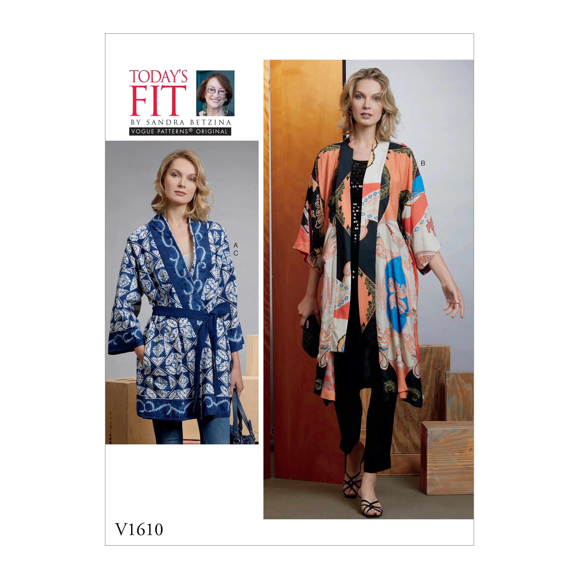 Vogue Pattern V1610 Misses' Kimono and Belts