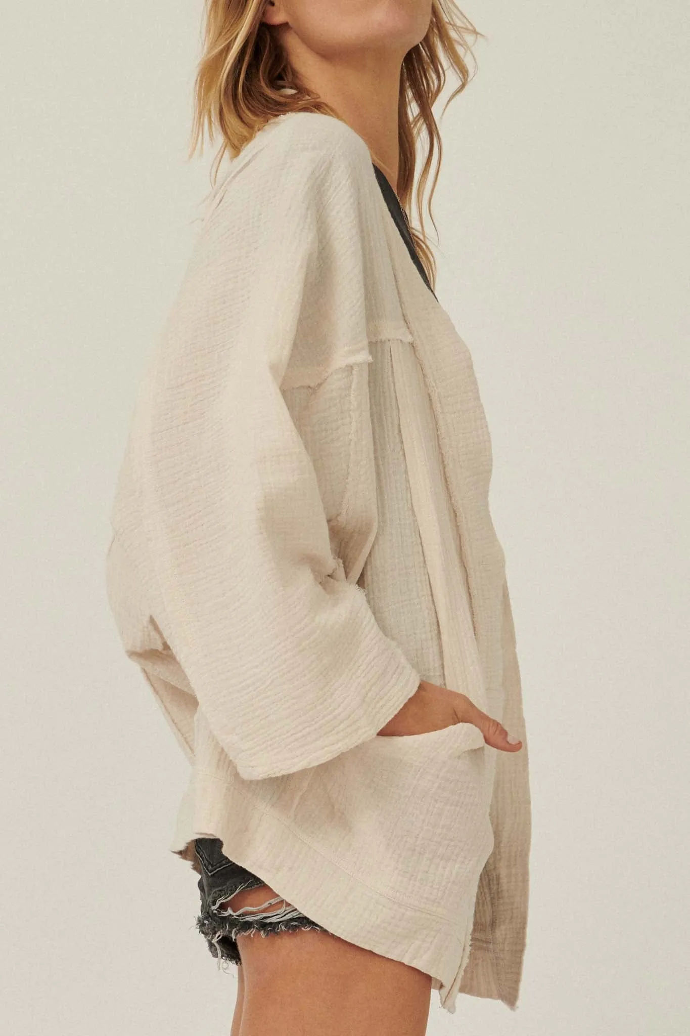 Wandering Soul Crinkle Cotton Kimono